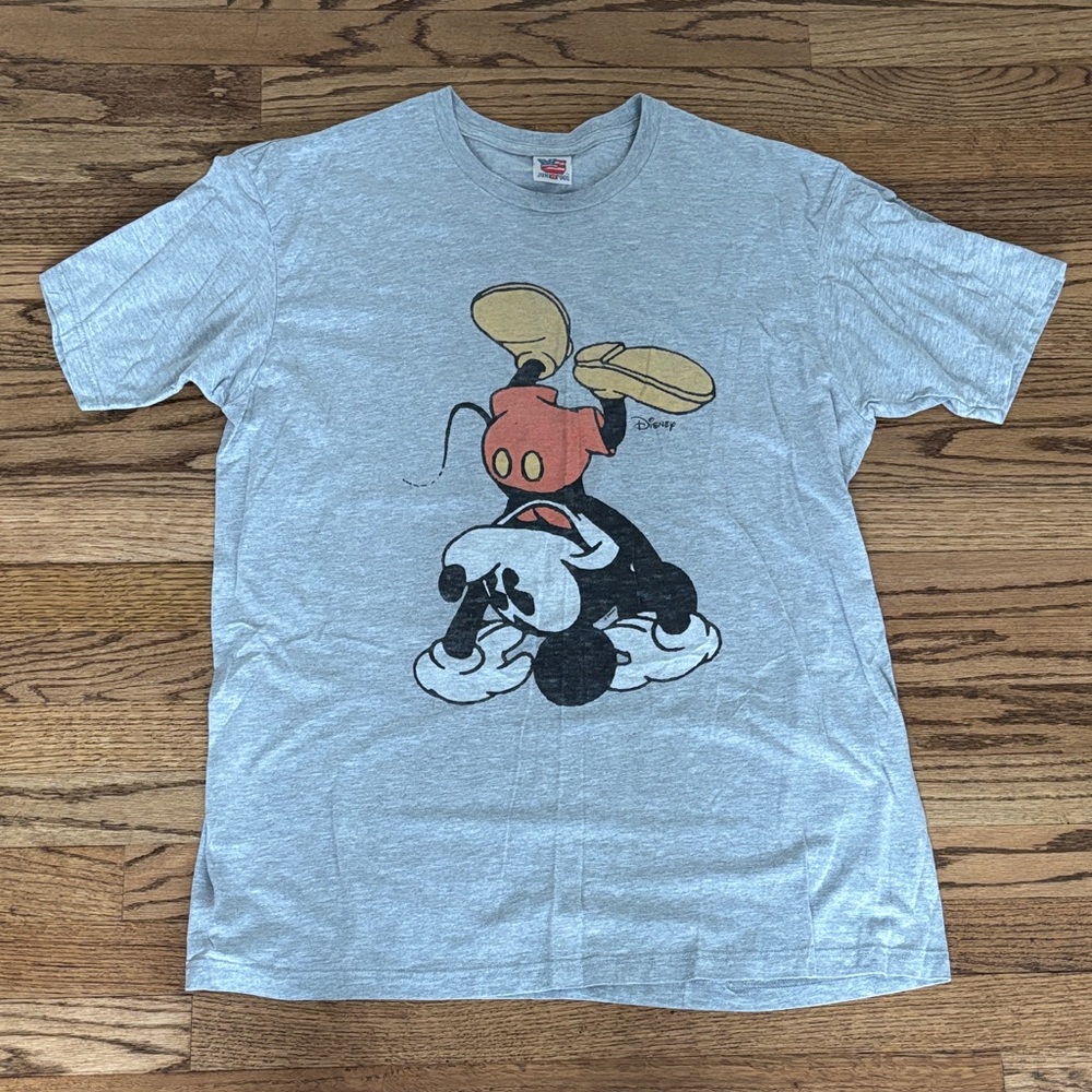 Junk Food Clothing Gray Tee with Mickey Mouse